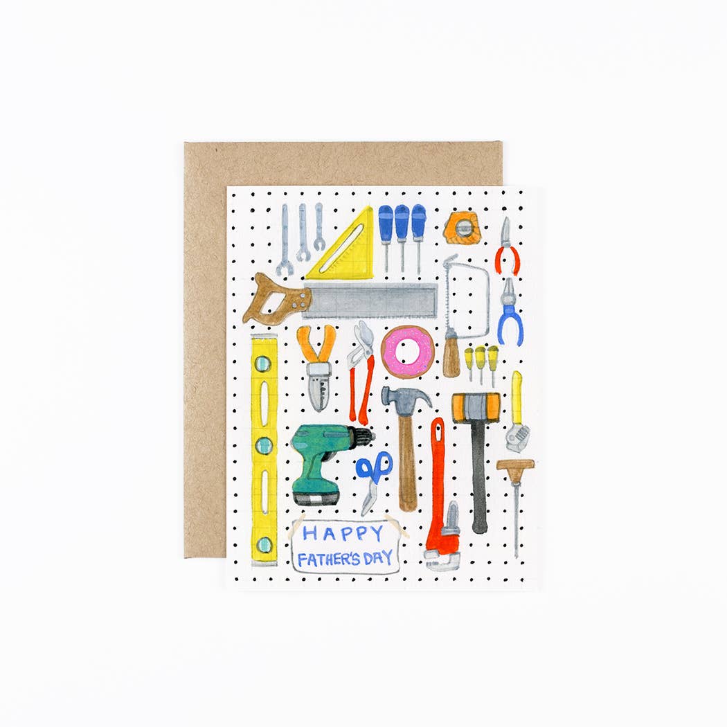Dear Hancock Dad Tools With Donut Card Workshop Pgh