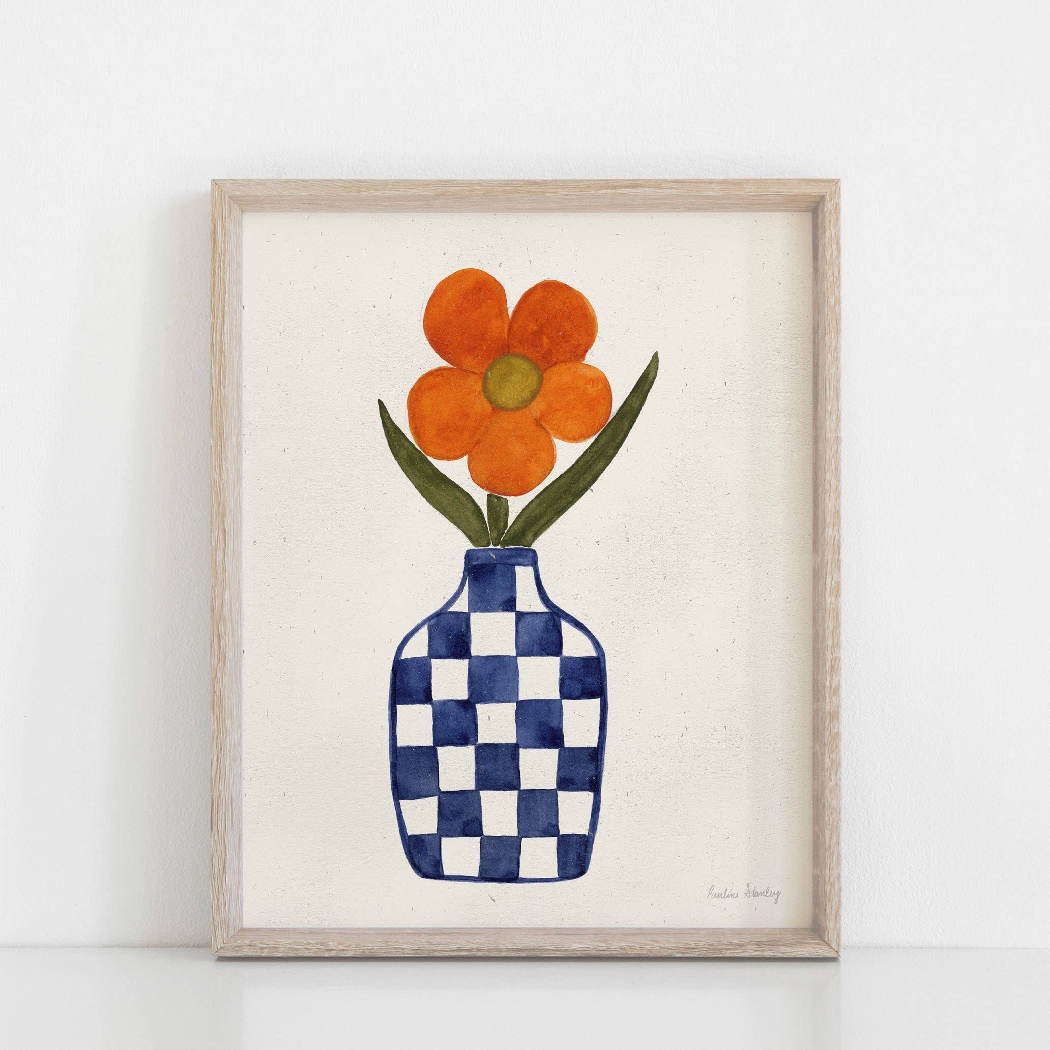 Pauline Stanley Studio/Rare Bird - Checkboard Bud Vase Wall Art Print ...